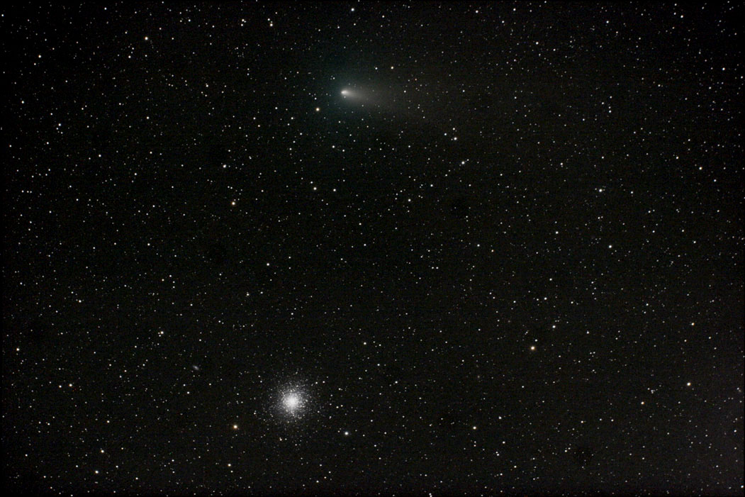 Comet 73P/Schwassmann-Wachmann 3 at Messier 13 