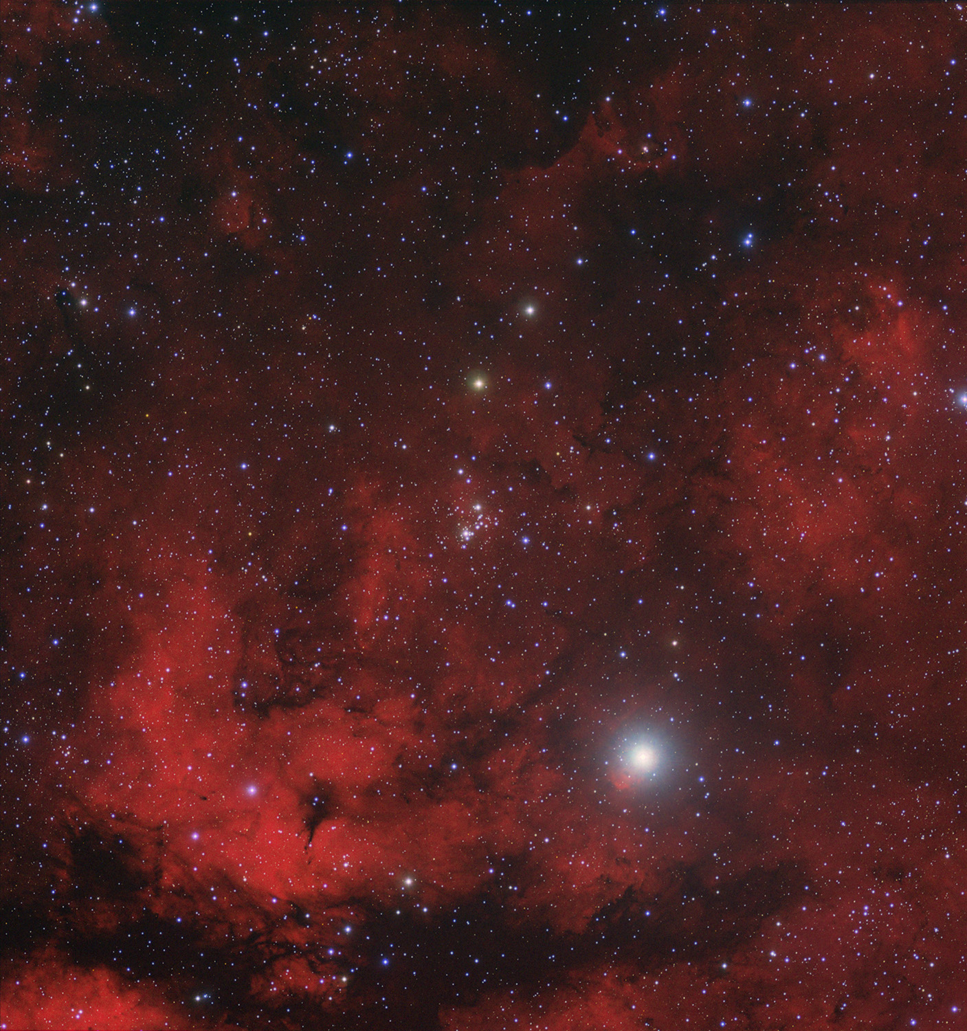 H-Alpha Umgebung von Sadr IC 1318, NGC 6910