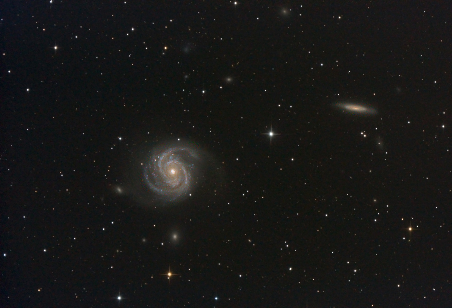 Messier 100 + Nachbargalaxien M 100, NGC 4312, NGC 4328