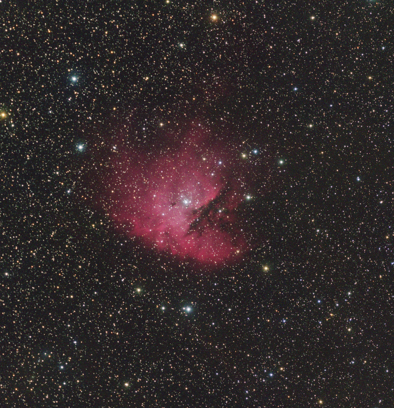 Pacman unter Stadthimmel (ohne Mond) NGC 281