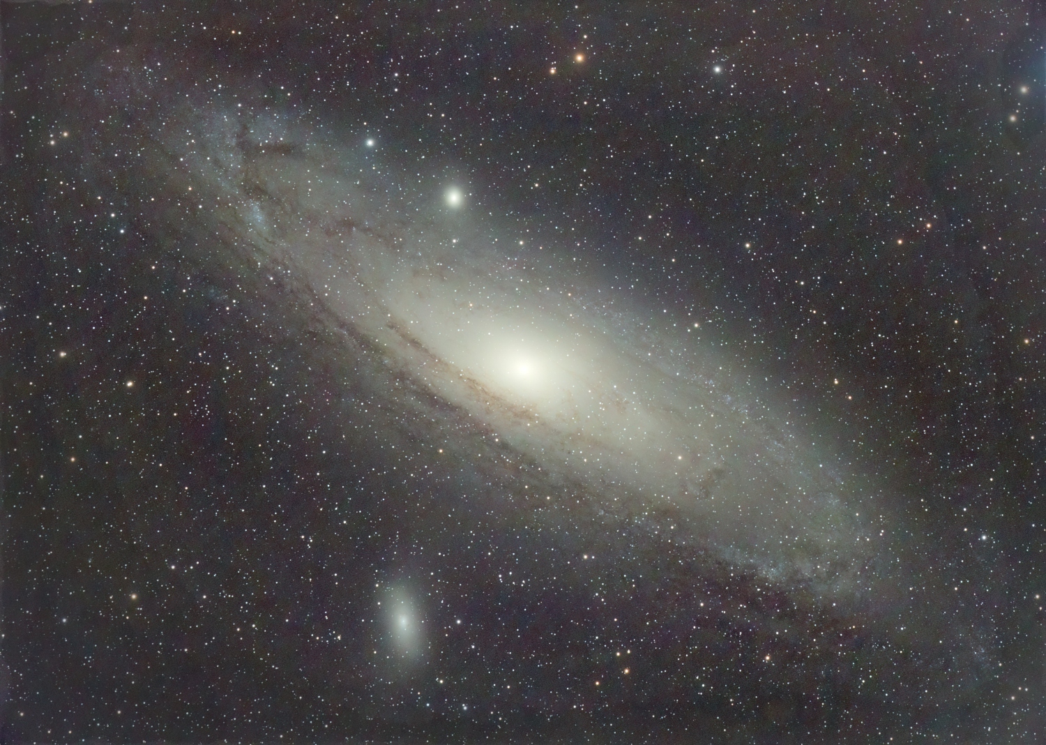 M31 unter Stadthimmel M 31, M 32, M 110