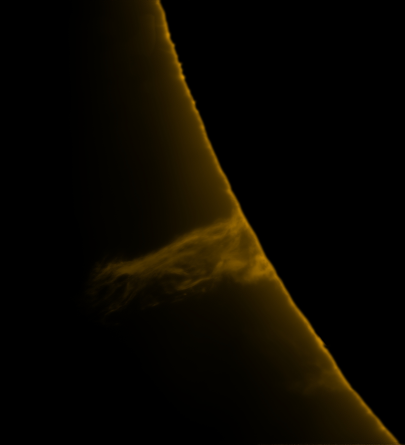 Protuberanz , Sonne am 27.4.2024 