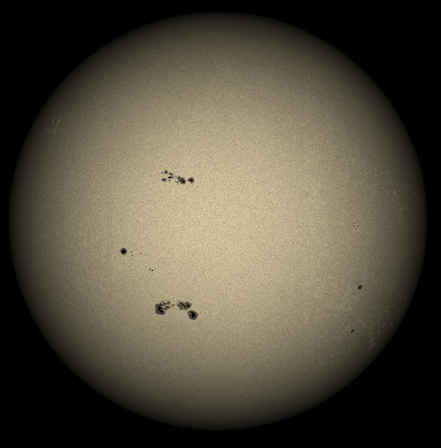 Sonne am 16.6. im Weißlicht 