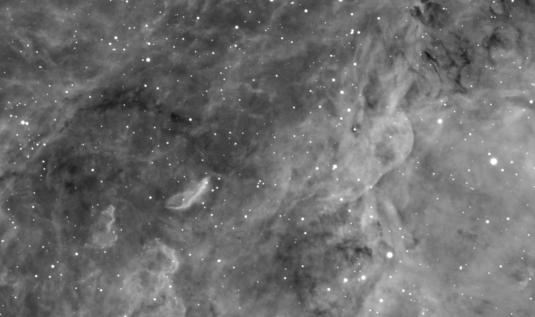 Detail links oberhalb vom Rosettennebel NGC 2244