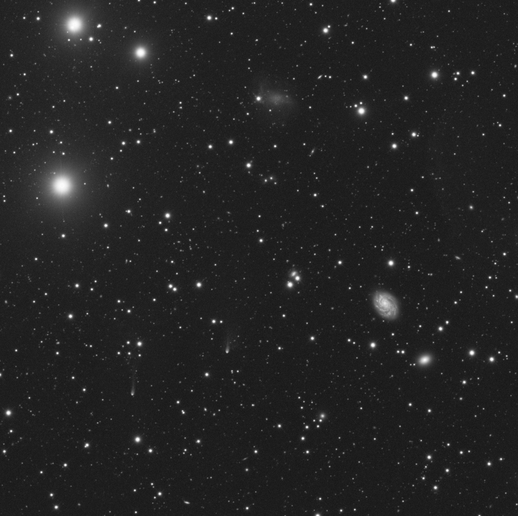 Komet Lemmon C2023 H5 NGC 3392, NGC 3394, PGC 32405