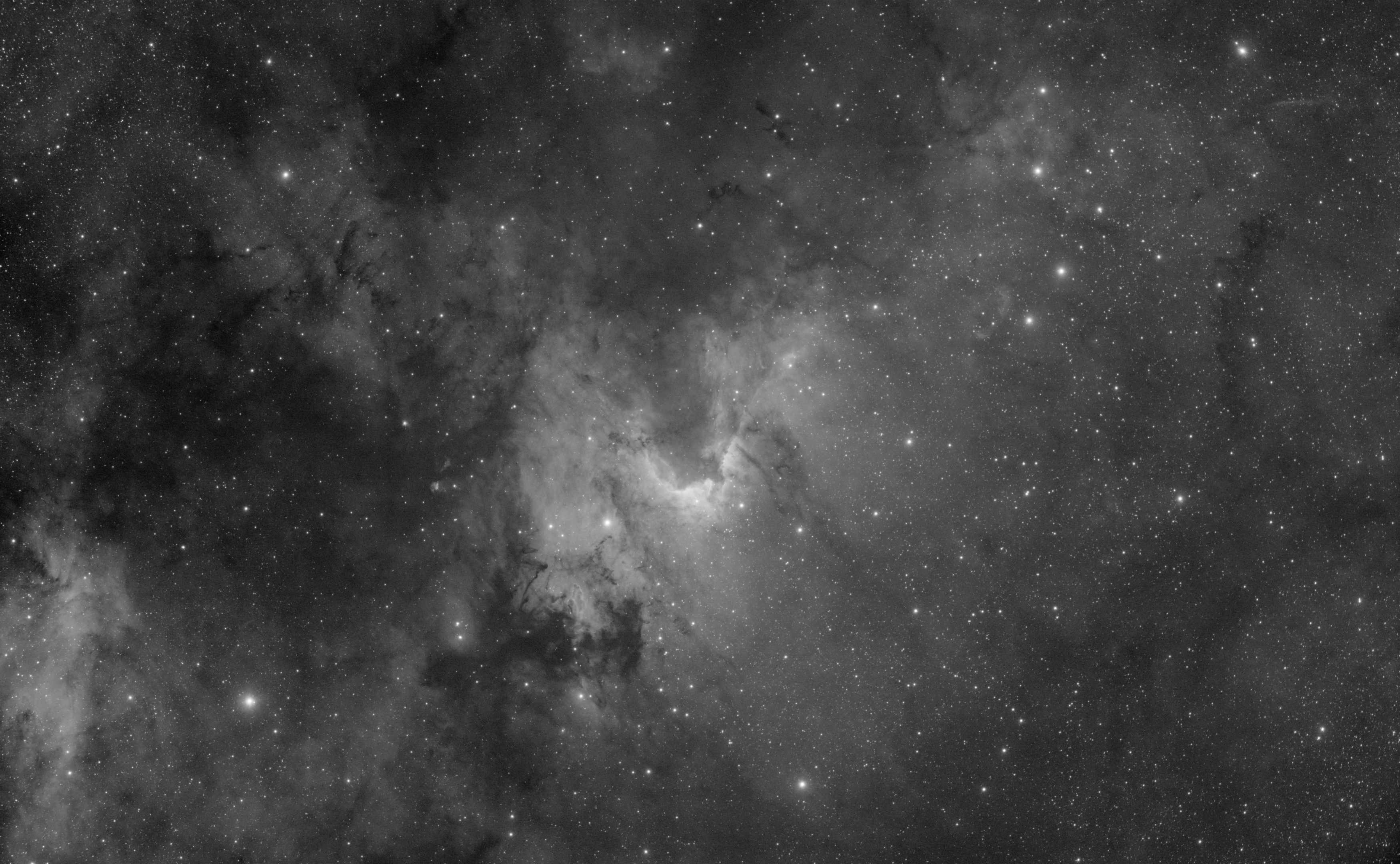 Cave Nebula in H-Alpha Sh2 155