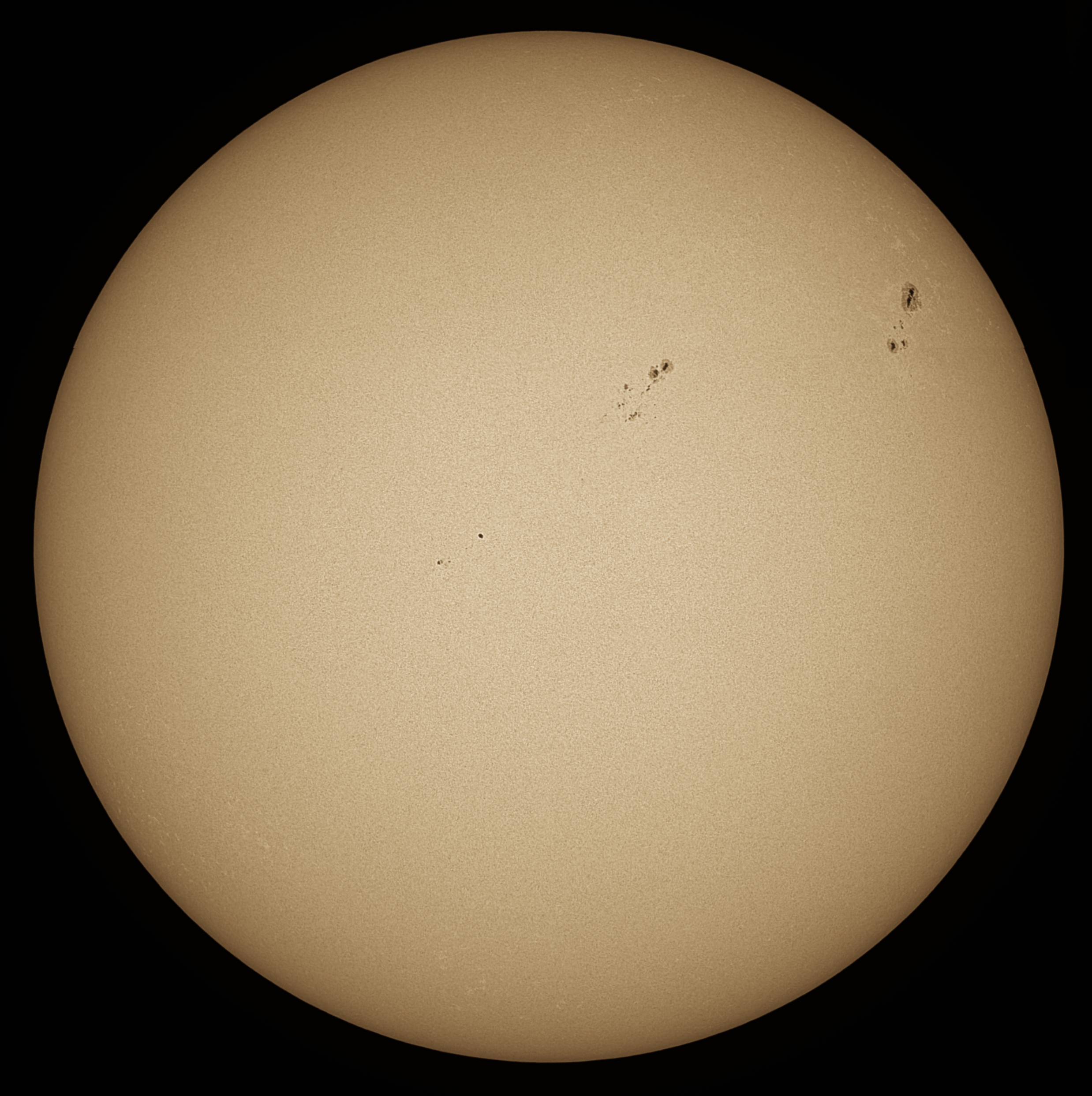 Sonne im Weißlicht am 19.10.2026 