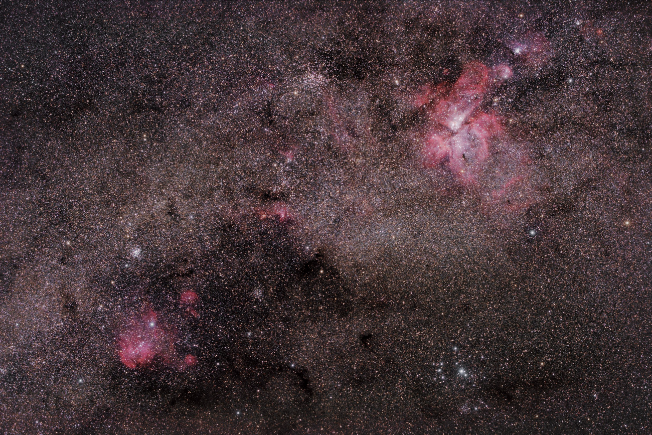 Milchstraße um Eta Carinae  NGC 3372, IC 2944, IC 2602