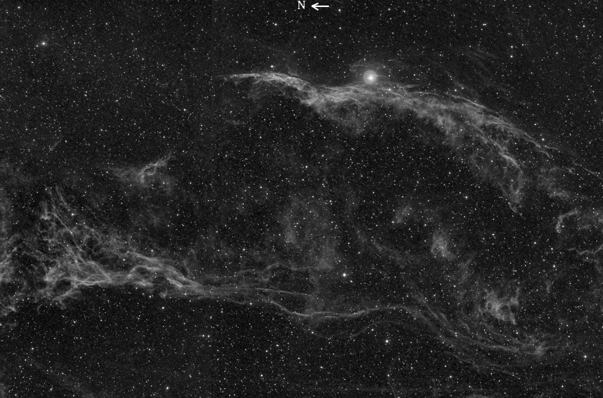 Teil des westlichen Cirrus-Nebel (H-Alpha) NGC 6960