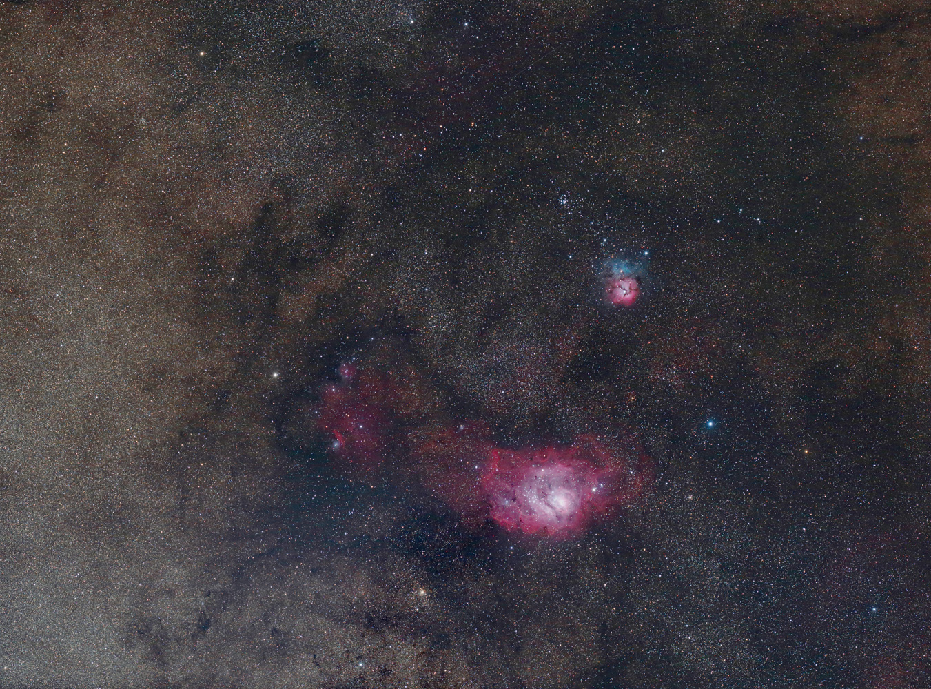 Milchstraße um M8 M 8, M 20, NGC 6544