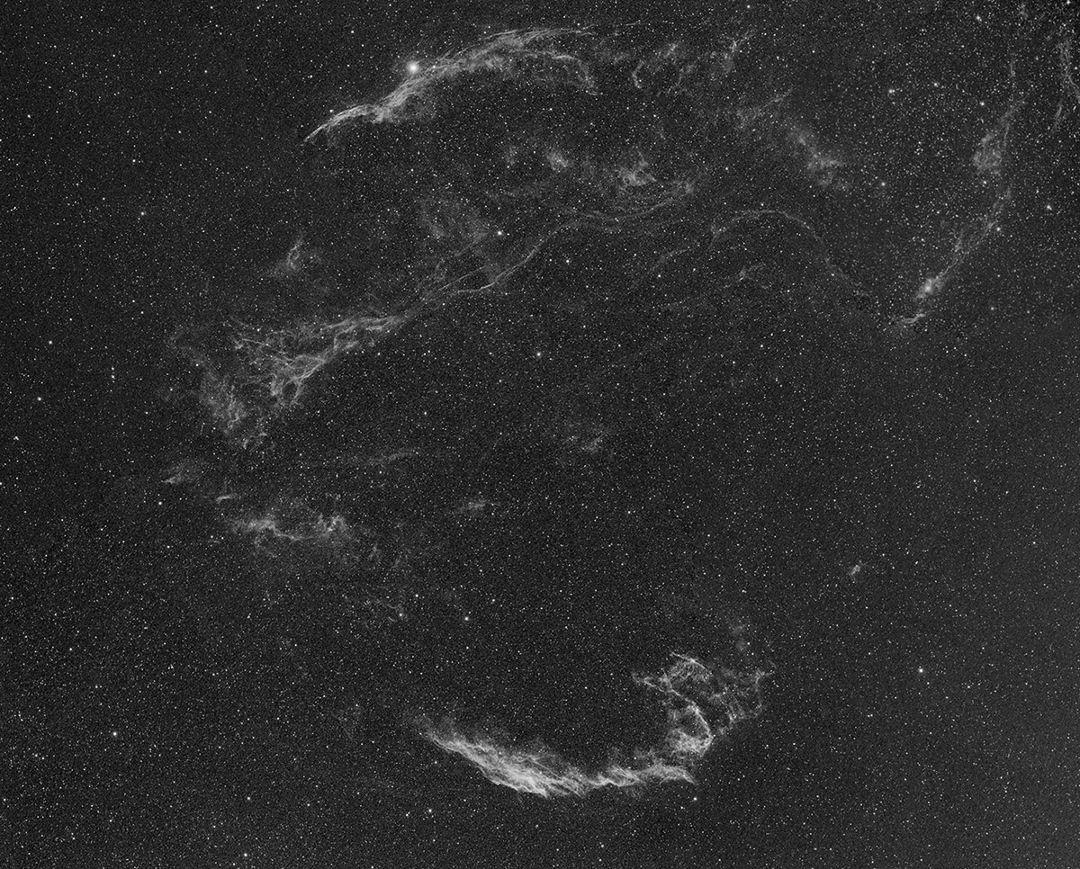 Cirrusnebel in H-Alpha NGC 6992, NGC 6960, NGC 6974