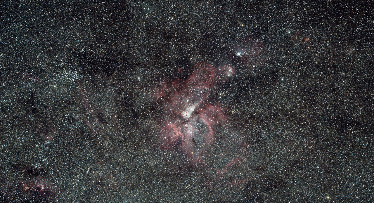 135mm - Eta Carina Nebula NGC 3372, NGC 3324, NGC 3603